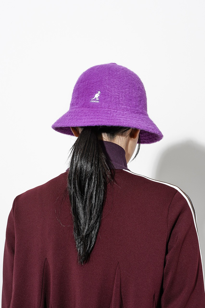 Kangol purple bucket hat deals